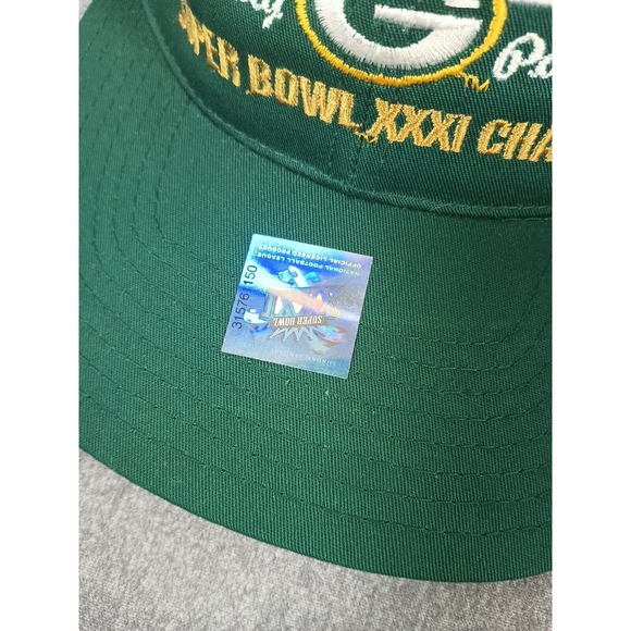 NEW VINTAGE PACKERS TITLETOWN SUPERBOWL 31 XXXI SNAPBACK HAT CAP (GREEN BILL) - Picture 5 of 10